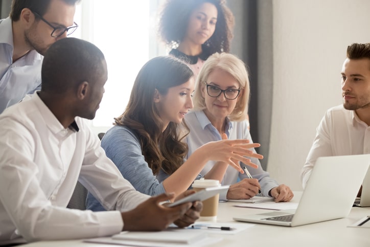 People gathered in a meeting