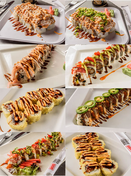 assorted sushi rolls by Rock N Roll Sushi