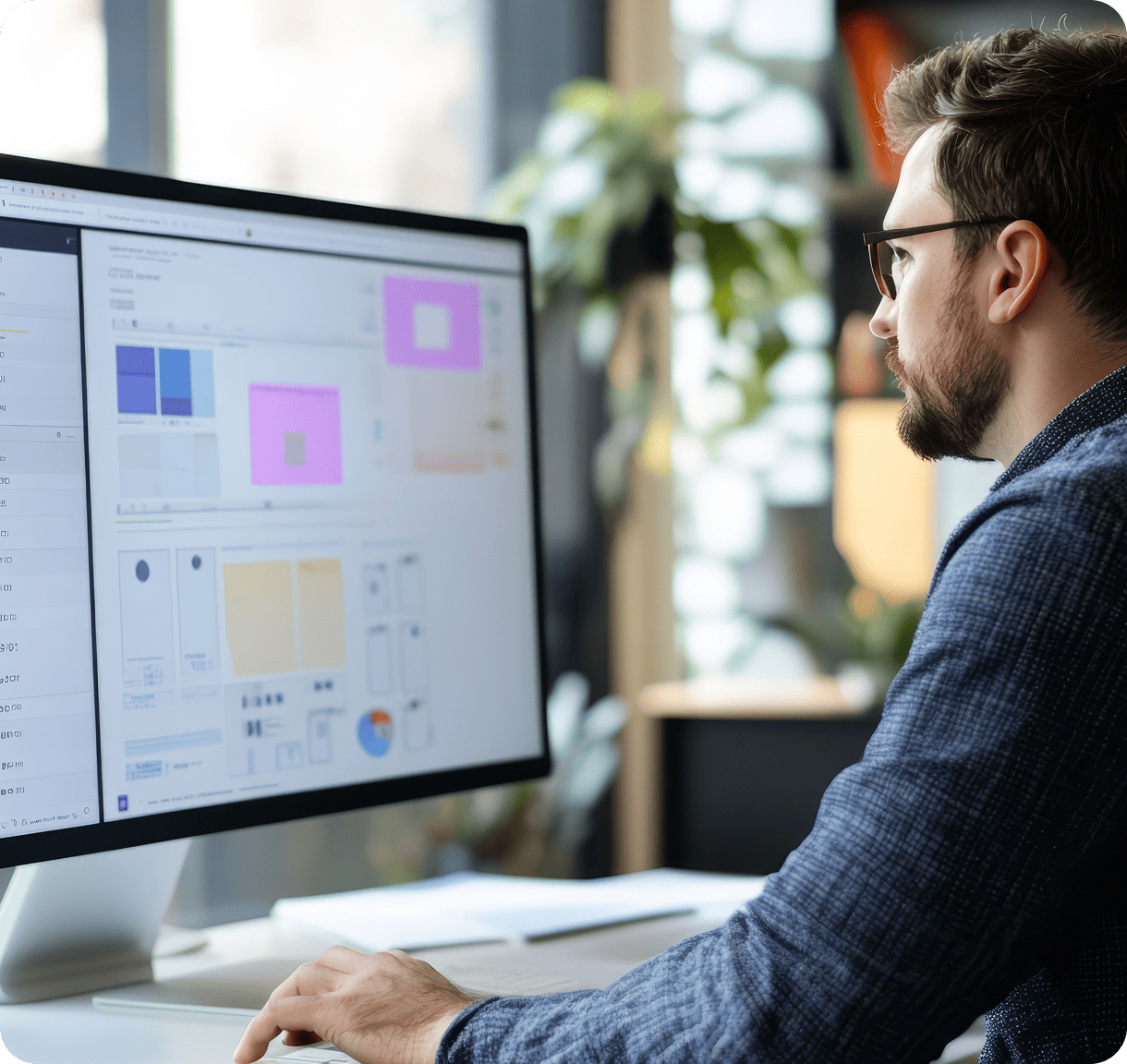 Business analyst building spreadsheets to model franchising performance metrics and forecast growth opportunities.