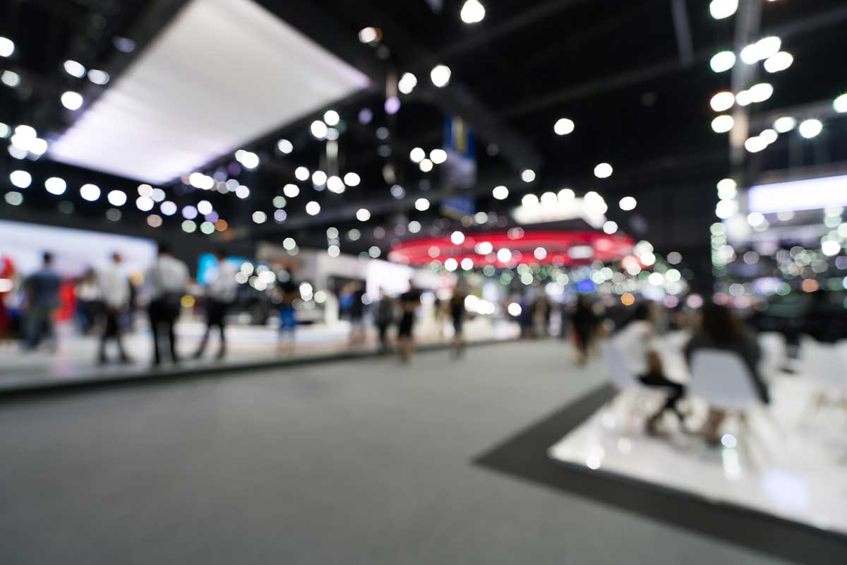 Blurred image of a large