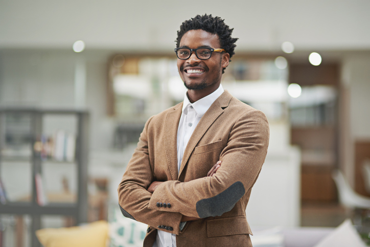 a businessman looking sharp and feeling great