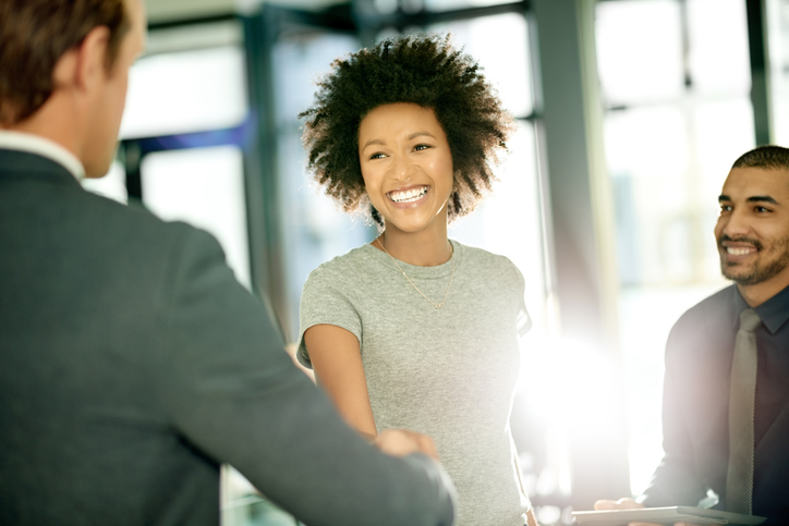 businesspeople shaking hands